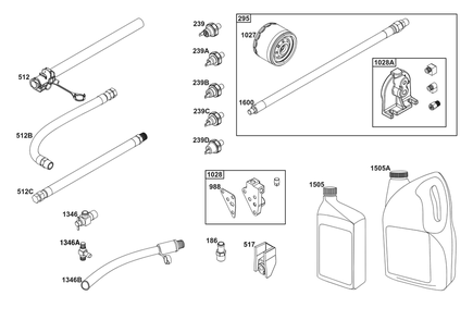 Lubrication Diagram and Parts List for 29,30,35&38  Briggs and Stratton Engine
